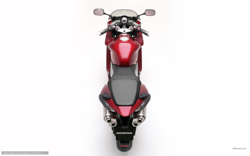 red honda motorcycle top view