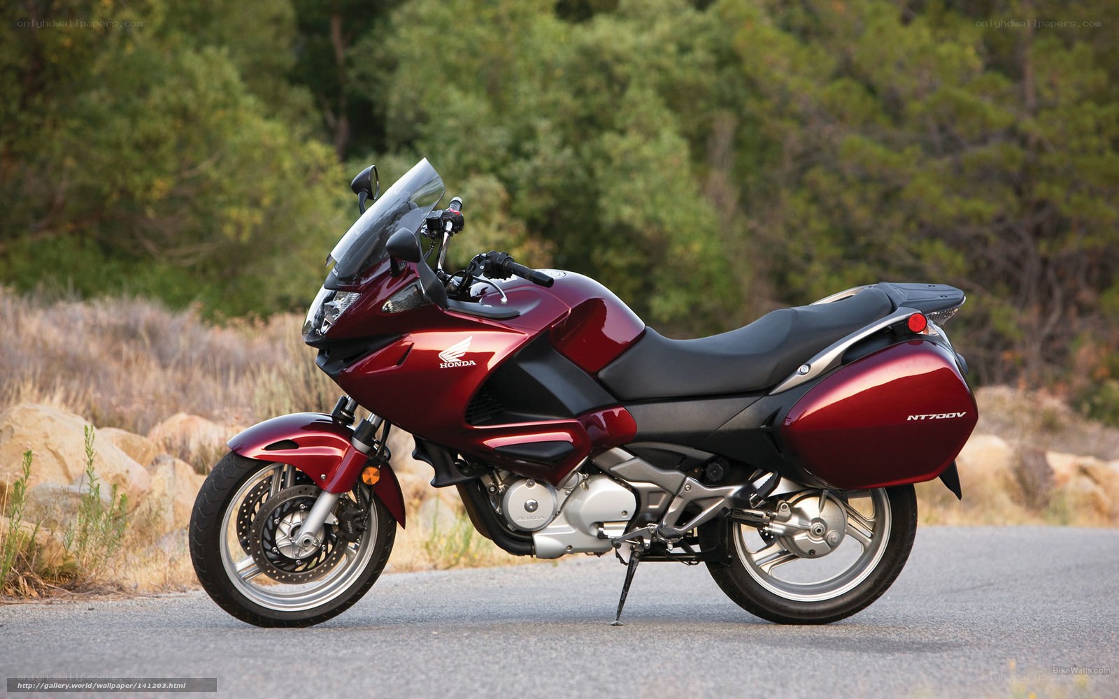 Red Honda NT700V motorcycle