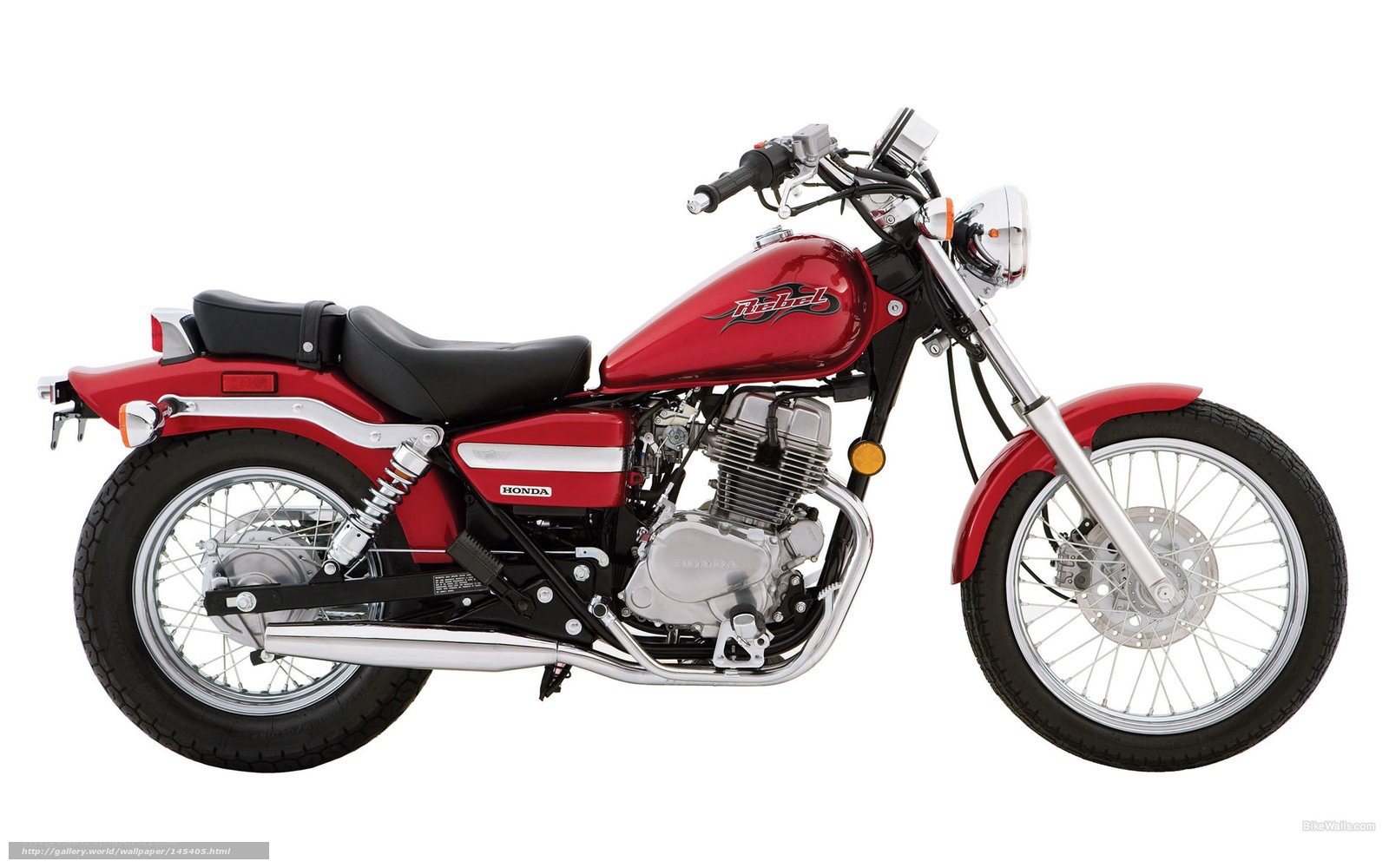 Red Honda Rebel motorcycle