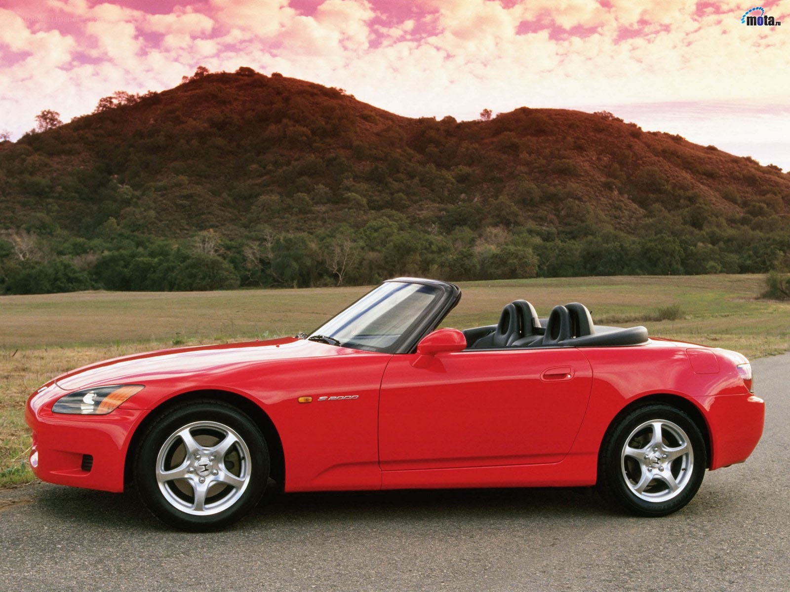 Red Honda S2000 convertible