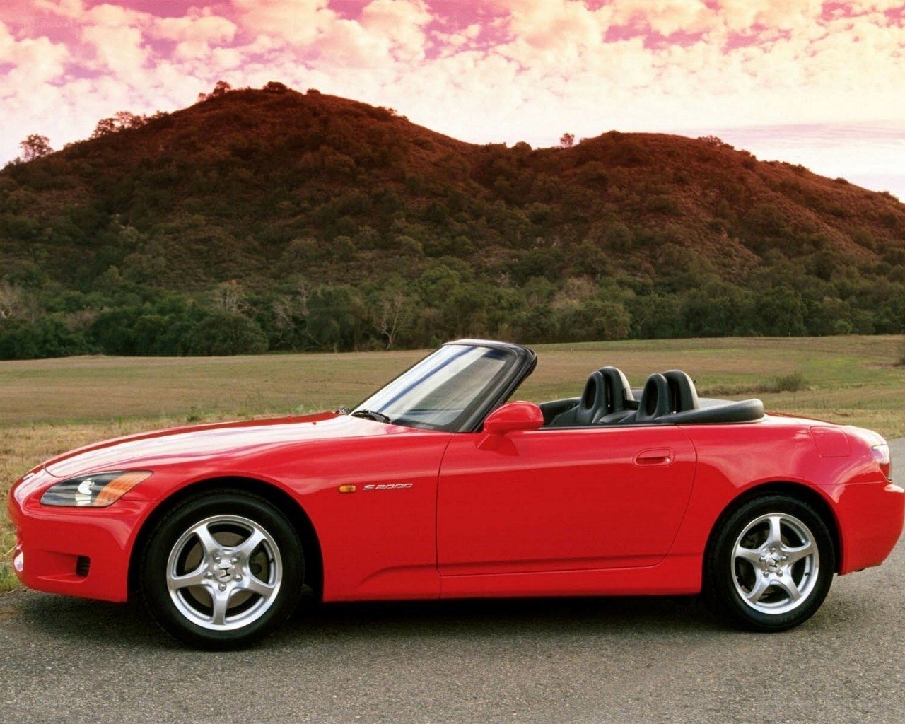 Red Honda S2000 convertible