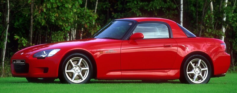Red Honda S2000 sports car