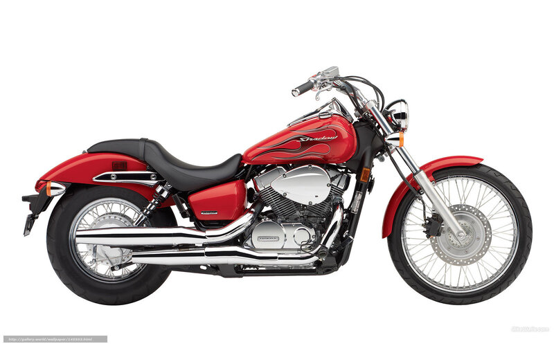 Red Honda Shadow motorcycle