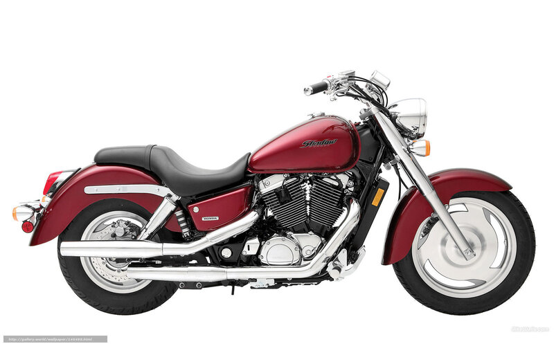 Red Honda Shadow Motorcycle — Neutral