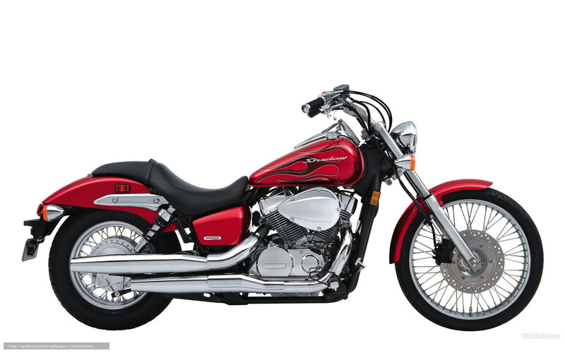 Red Honda Shadow motorcycle