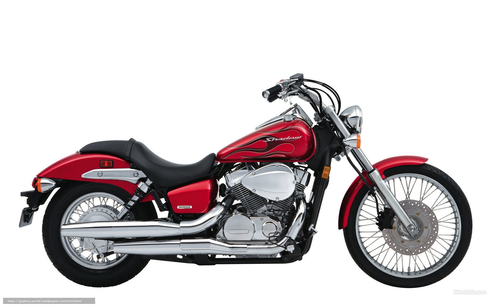 Red Honda Shadow motorcycle
