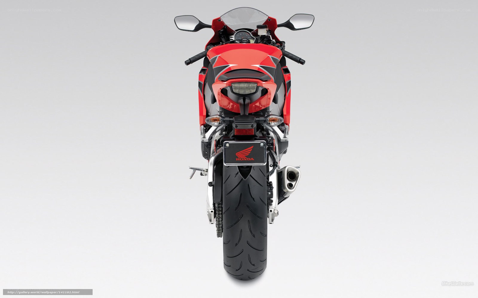 red honda sport motorcycle