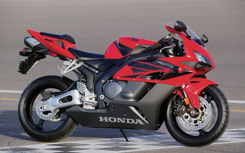 Red Honda Sport Motorcycle — Neutral, Afternoon