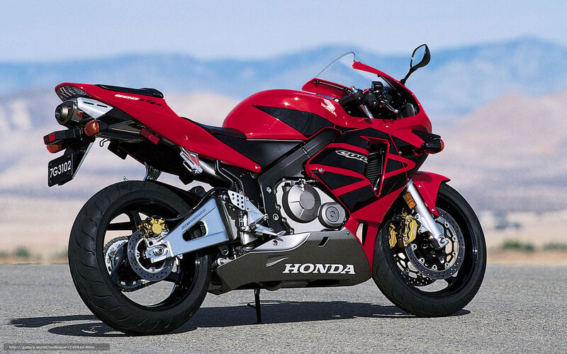 Red Honda Sport Motorcycle — Outdoor