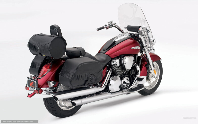 Red Honda touring motorcycle