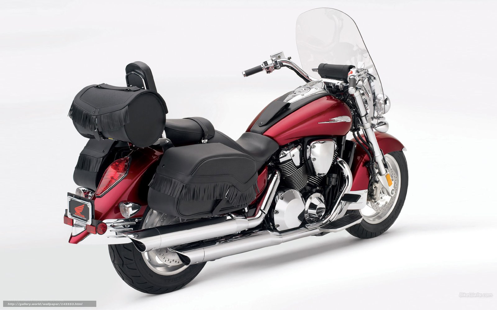 Red Honda touring motorcycle