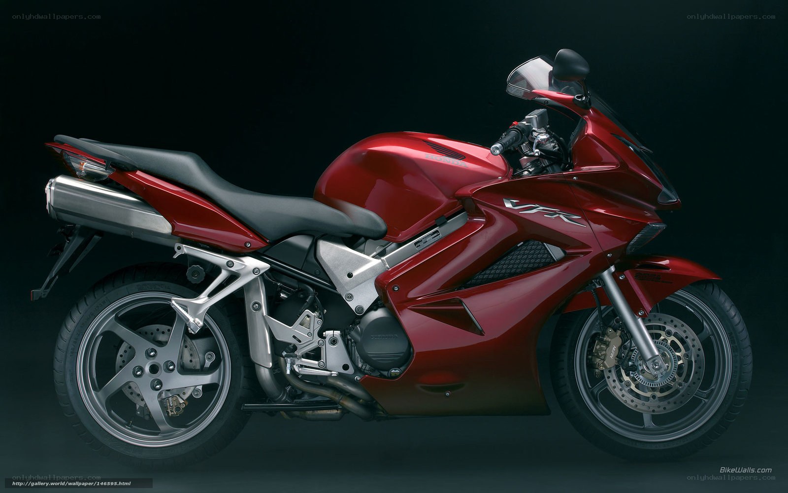Red Honda VFR motorcycle