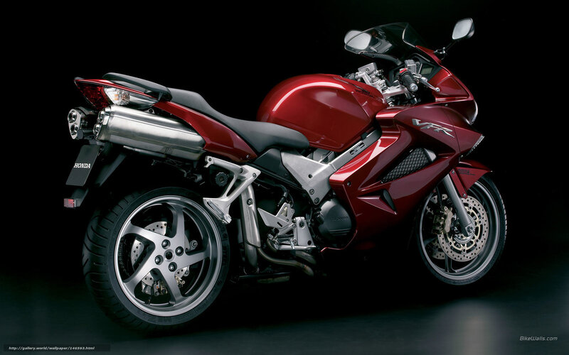 Red Honda VFR Motorcycle — Dramatic, Photograph, Exhaust Pipe