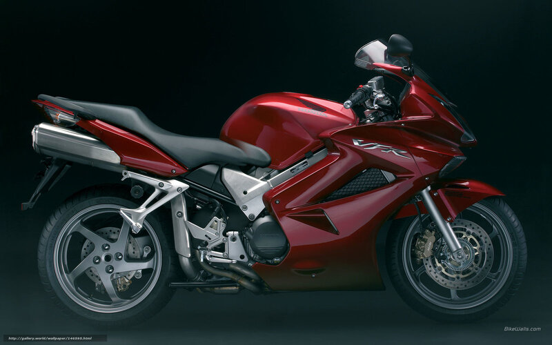 Red Honda VFR Motorcycle — Dramatic, Photograph, Seat