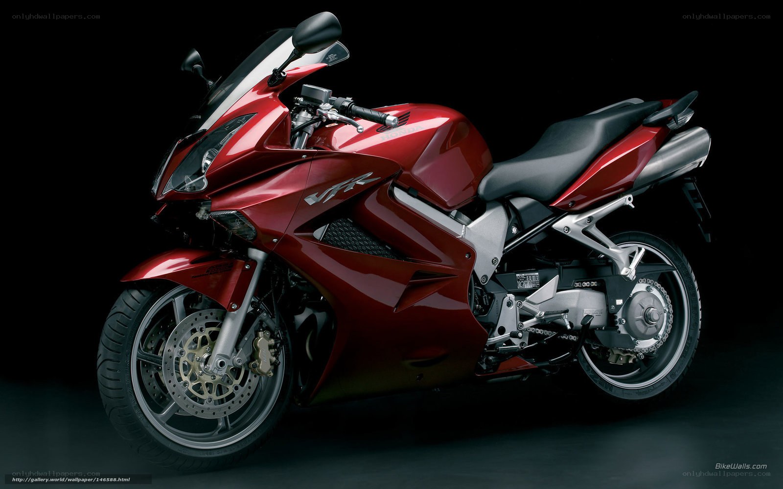 Red Honda VFR motorcycle