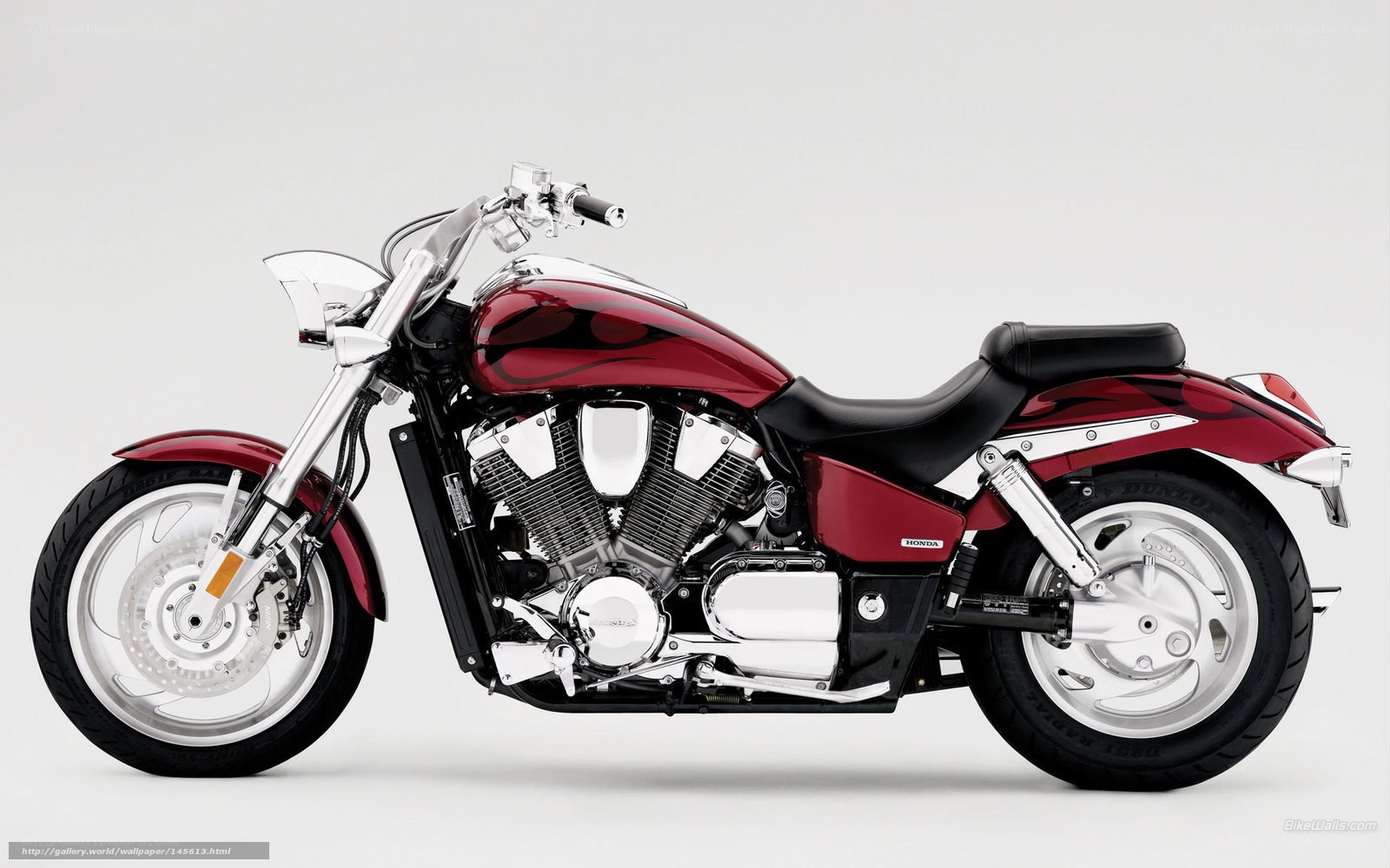 Red Honda VTX motorcycle