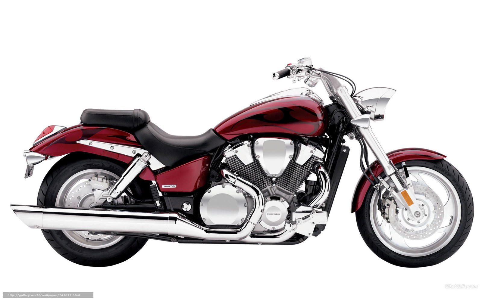 Red Honda VTX motorcycle