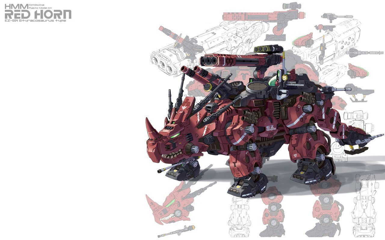 Red Horn mecha concept art