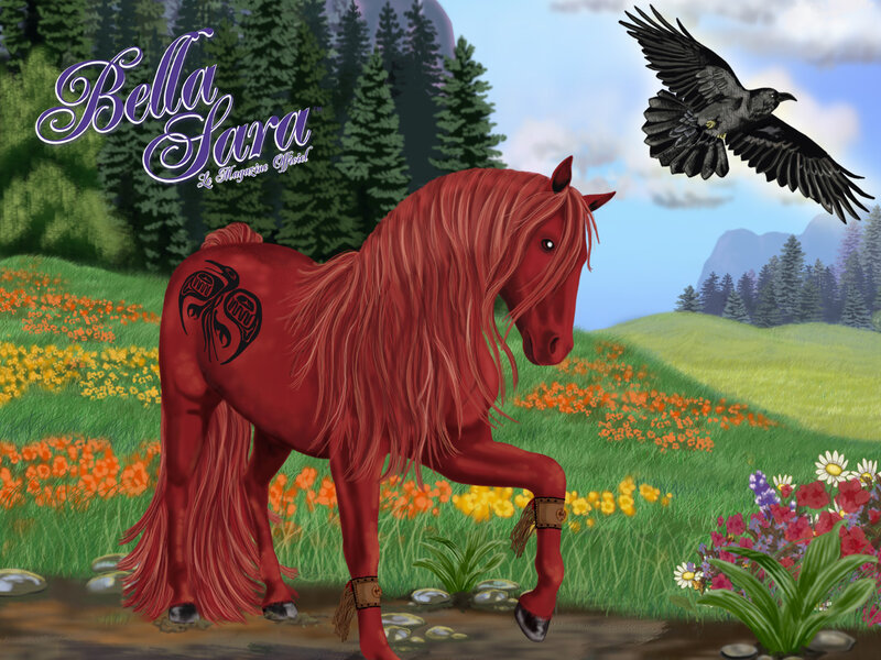 Red Horse in Field