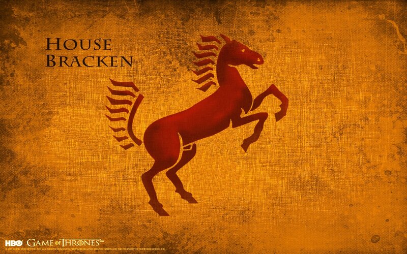 Red Horse on Orange Background