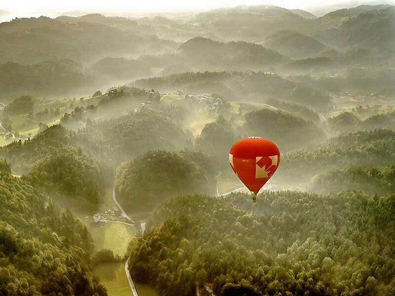 Red Hot Air Balloon
