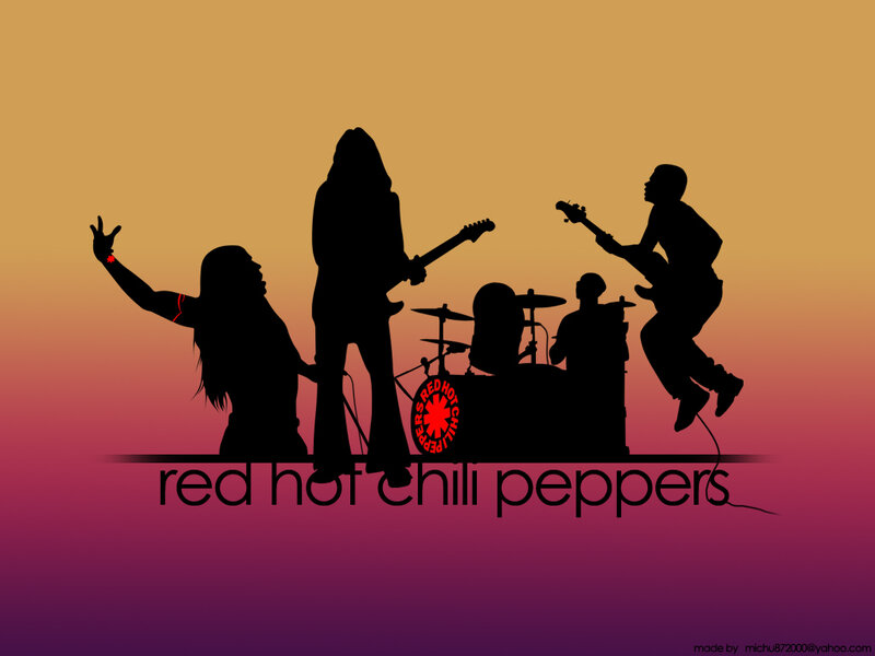 Red Hot Chili Peppers band silhouette
