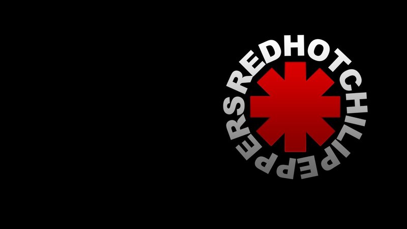 Red Hot Chili Peppers Logo — Black, Minimalist, Vector Art, Red Star