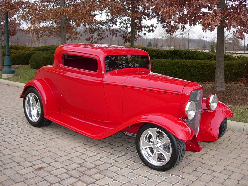 Red Hot Rod Car — Calm, Autumn