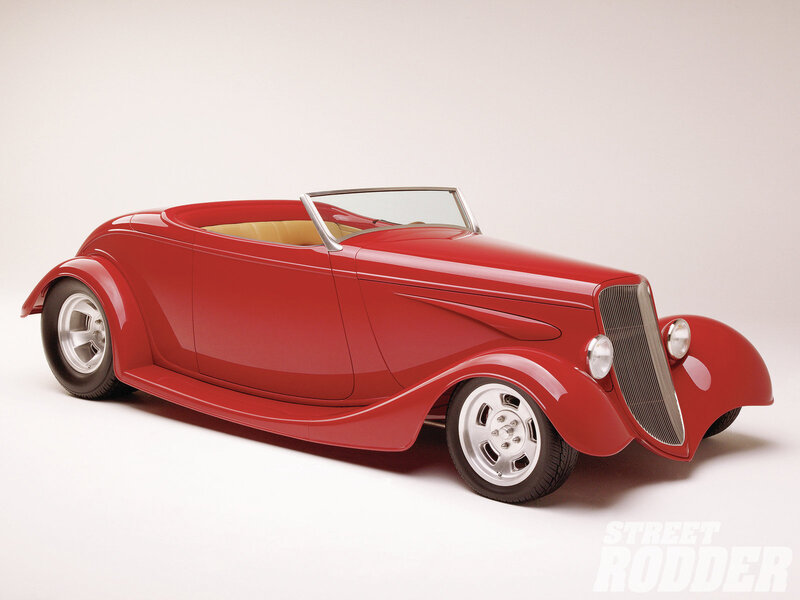 Red Hot Rod Car — Clean