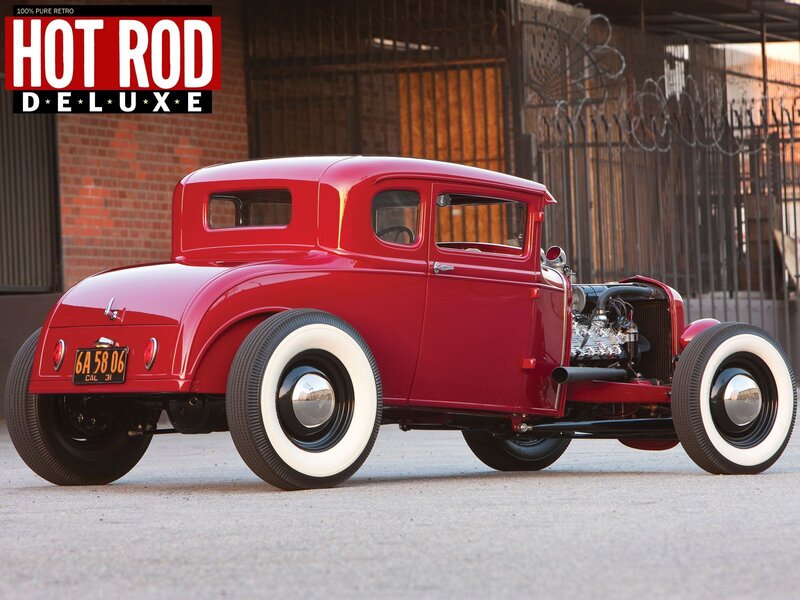Red Hot Rod Car — Dramatic, Afternoon, Photograph