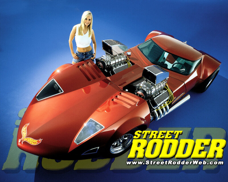 Red Hot Rod Car — Dramatic, Photograph
