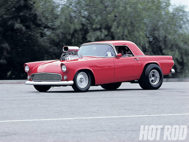 Red Hot Rod Car — Dynamic, Afternoon, Photograph
