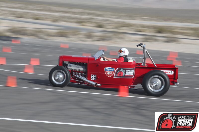 Red Hot Rod Car — Dynamic, Afternoon