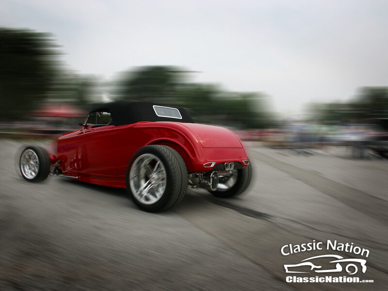 Red Hot Rod Car — Dynamic