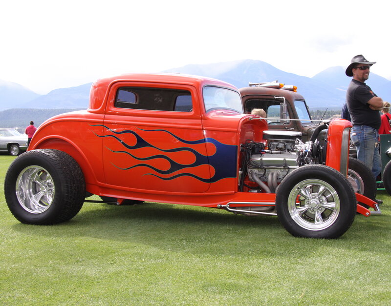 Red Hot Rod Car — Orange