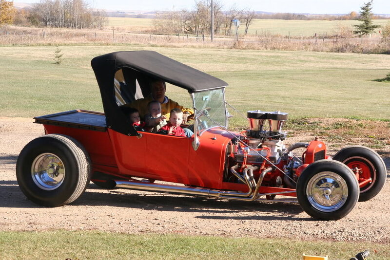 Red Hot Rod Car — Outdoor, Autumn