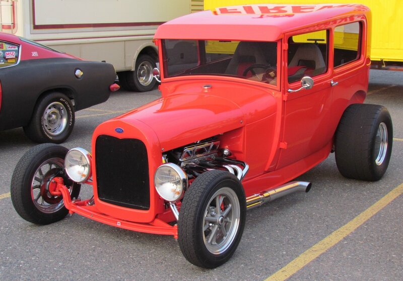 Red Hot Rod Car — Showcase, Afternoon, Photograph