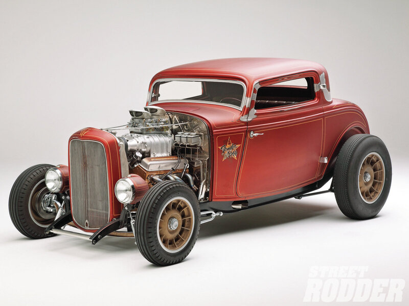 Red Hot Rod Car — Showcase, Photograph, Engine