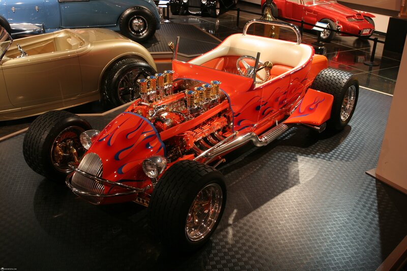 Red Hot Rod Car — Showcase, Photograph, Flame Decals