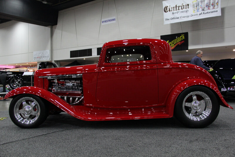Red Hot Rod Car — Showroom, Photograph