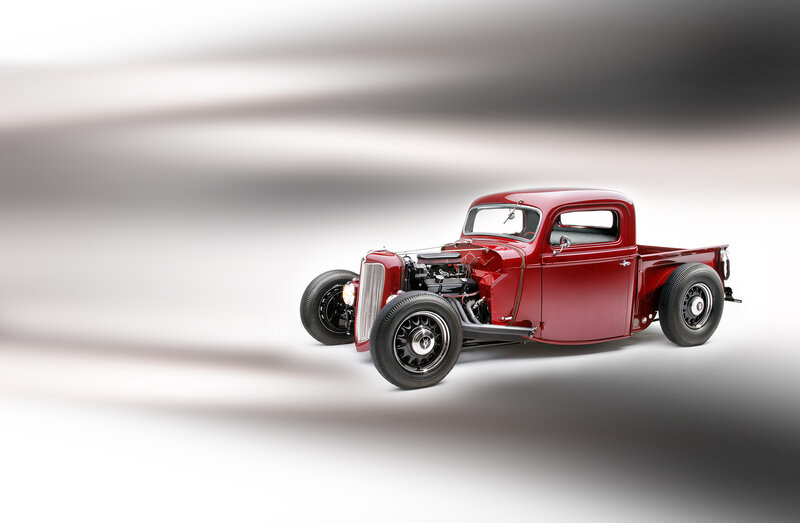 Red Hot Rod Truck — Dramatic