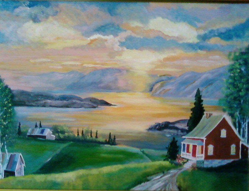 Red House by Lake — Green