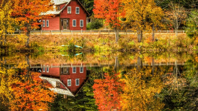 Red House by Lake — Serene