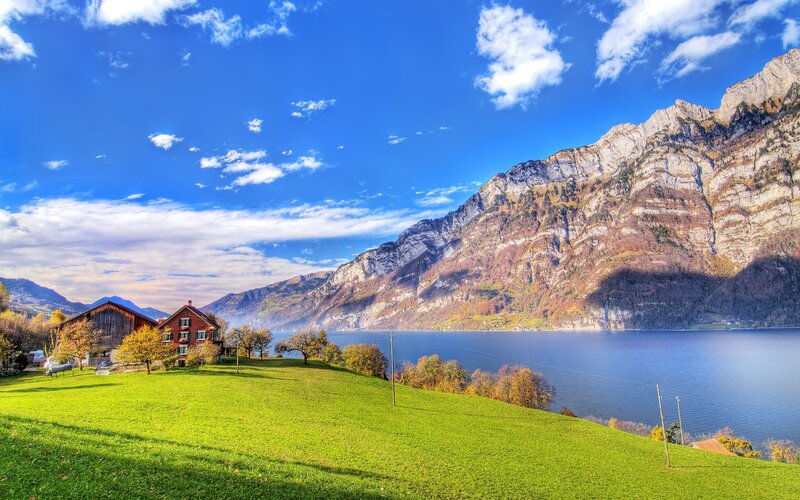Red House by Lake