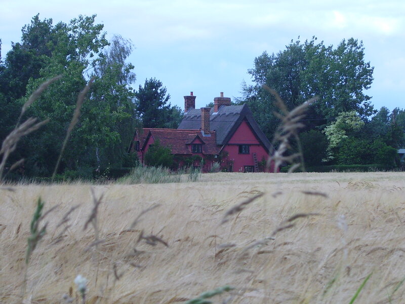 Red House in Field