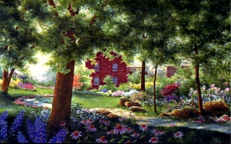 Red House in Garden