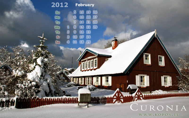 Red House in Snow — White, Serene, Winter