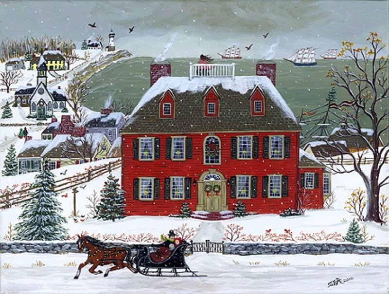 Red House in Winter — Festive