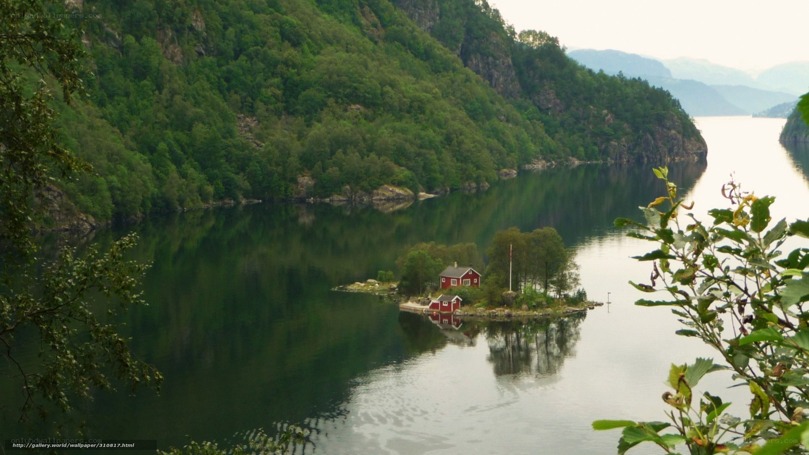 Red house on a small island