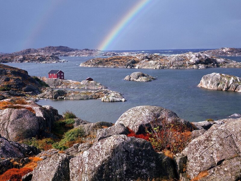Red House on Rocky Island — Blue